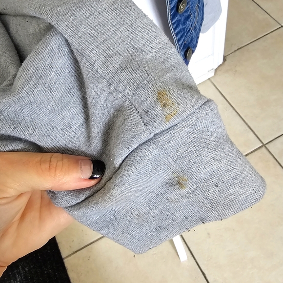 Jean and gray sleeve jacket size Medium - Picture 6 of 15